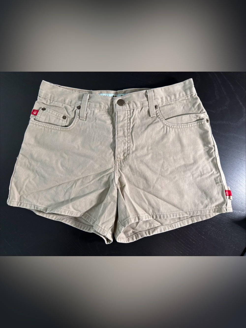 Vintage Women’s Mudd Jeans Style 4JA313 Light Khaki Shorts Size 9